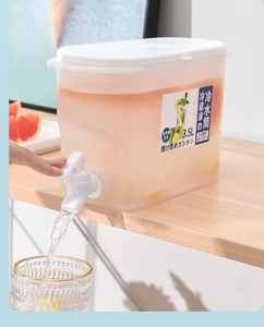 Summer Household 2500ml Cold <b>Water</b> <b>Kettle</b> With Faucet Large Capacity Plastic Beverage Pot Ice Refrigerator Fruit Teapot - Product Image 3