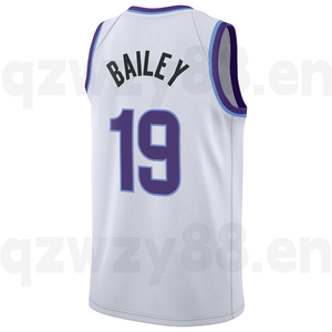 Vente en gros de maillots de basket-ball pour hommes Utah J <span class=keywords><strong>Azz</strong></span> en stock, BAILEY's # 19 options respirantes à séchage rapide, tailles plus grandes, 100% polyester - Product Image 3