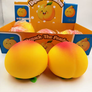Jouet Squishy Pêche Jaune Géante à Rebond Lent, Créatif, Doux, Anti-Stress, Décompression, Cadeau pour Tous les Âges - Product Image 3
