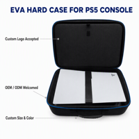 Étui rigide de luxe en EVA pour manette PS5 DualSense, logo personnalisé, étanche, antichoc, organiseur de rangement pour manette de jeu
