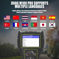 JDiag-herramienta de diagnóstico de motocicleta M100 Pro, escáner OBD2, probador de batería, 2 en 1