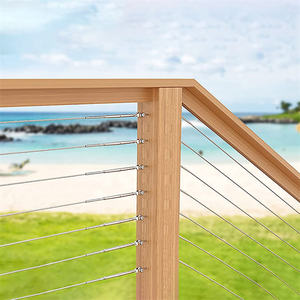 Prima elegante hermoso integrado elegante de gama alta delicado suave fino texturizado pulido Visible seguro cuerda barandilla - Product Image 2