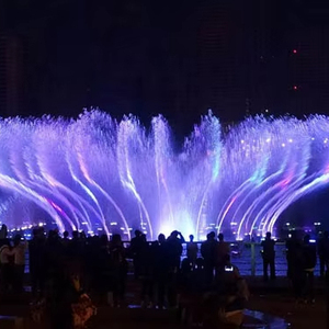 Hiện đại biển hồ nhân tạo âm nhạc đẹp nhảy múa đài phun nước nổi lập trình hiệu suất đầy màu sắc đài phun nước - Product Image 1