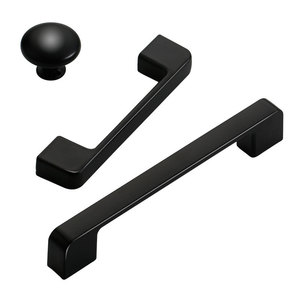 American Style Black Cabinet Handle Aluminum Alloy Bar Shape For Kitchen <b>Wardrobe</b> Drawer Furniture Hardware - Product Image 5