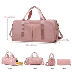 Sac de voyage pliable et portable, grand format, personnalisé, étanche, avec compartiment à chaussures, idéal pour la gym et le sport – Vente en gros - Product Image 2