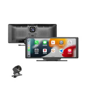 10.26 Inch Dvr 4K Dashcam Dashboard Auto Draagbare Draadloze Carplay Android Radio Multimedia Gps Nachtzicht Dashboard Camera