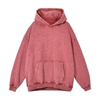 Sweats à capuche teints par pulvérisation hiver couleur unie polaire vierge singe sale coton lavé épais 360 g/m² poids lourd pour hommes