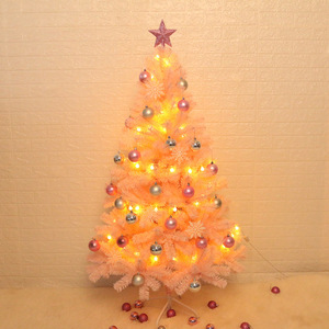 Vente en gros usine : Nouvel ensemble d'arbres de Noël roses tendance (45-210 cm) – Arbre en PVC décoré de flocons de neige et de boules - Product Image 3
