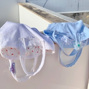 TrendyTerry Cloth Tote <b>Bag</b> <b>Large</b> Capacity Cotton Women <b>Beach</b> <b>Bag</b> with Embroidery Logo Tote Gift <b>Bag</b> for Travel - Product Image 3
