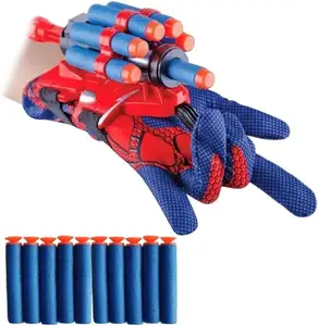 Spider Luvas Homem Web Shooter Toy, Spider Kids Plastic Cosplay Launcher Luva Herói Movie Launcher com pulso Toy Set