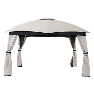 3*3M Patent Construction Arched Legs & Polyester Dome Top Design Gazebo With Netting For Jardin