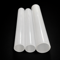 Tube diffuseur de lumière LED en PC vierge, tolérances stables, anti-éblouissement, anti-âge, tailles personnalisées, découpe sur mesure, diamètre extérieur 8~100mm