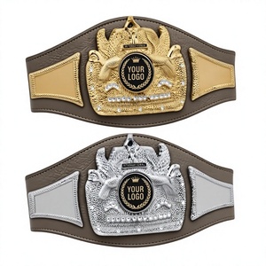 เข็มขัดแชมป์มวยปล้ำ MMA คาราเต้ เทควันโด หนังแท้ทองเหลืองสั่งทำพิเศษ รุ่นเฮฟวี่เวท สำหรับทุกเพศ - Product Image 1