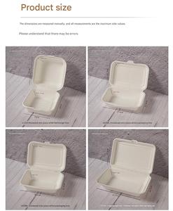 Envases de Alimentos Desechables Rectangulares Biodegradables de Pulpa de Caña de Azúcar Ecológicos de 500 ml, 650 ml, 750 ml, 850 ml y 1000 ml - Product Image 6