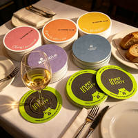 Sous-verres en papier absorbant jetables OEM ODM pour bar, restaurant, cocktail, bière, 9 cm, 10 cm