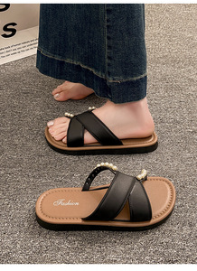 Pantuflas de Mujer de Lujo a Precio Accesible, con Plantilla de Corcho Suave, Pantuflas Planas Cómodas para el Verano - Product Image 2