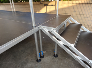 Loa ngoài trời bục đứng nền tảng nhôm sân khấu với thanh bảo vệ bánh xe - Product Image 5