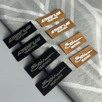 Étiquette de marque de vêtements en cuir microfibre de suède de haute qualité avec logo en caoutchouc de silicone 3D en relief