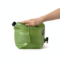 Conteneur d'eau pliable et durable pour le camping, 0-60 ° Résistance à la température C, poignée facile à transporter