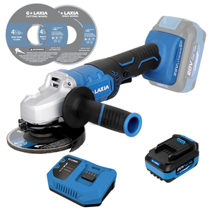 Outils électriques au lithium brossé <span class=keywords><strong>sans</strong></span> <span class=keywords><strong>fil</strong></span> 20V <span class=keywords><strong>meuleuse</strong></span> d'angle 115mm <span class=keywords><strong>batterie</strong></span> 4.0Ah <span class=keywords><strong>et</strong></span> <span class=keywords><strong>chargeur</strong></span> 4A inclus - Product Image 1