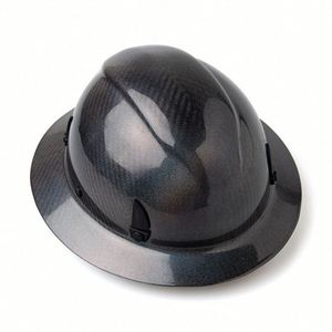 Casco DE SEGURIDAD DE ALA completa para trabajo de construcción, casco de seguridad de fibra de carbono/HDPE Gris Carbón de primera calidad aprobado, rata ajustable de 4 puntos, EE. UU. - Product Image 4