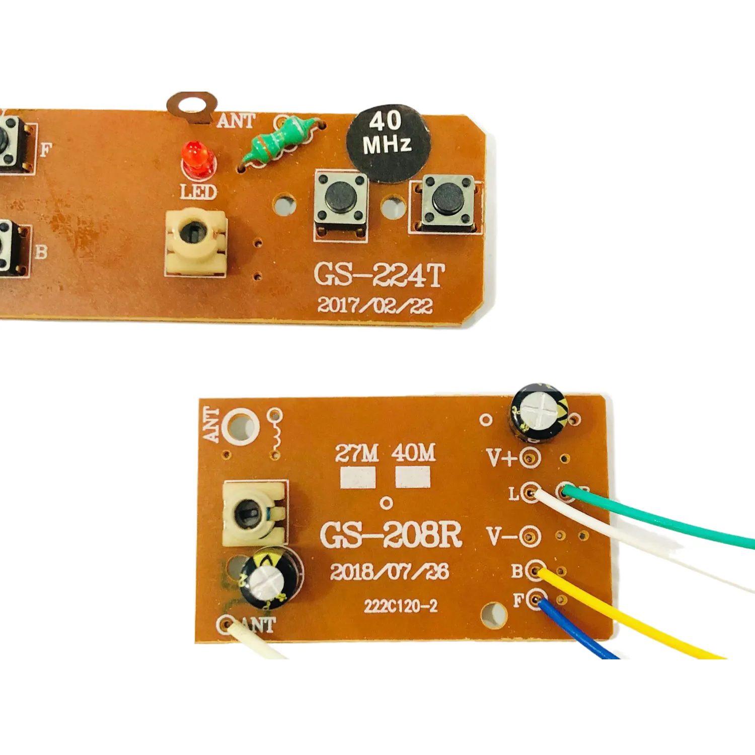 RC 자동차 원격 제어 장난감 부품 용 4 채널 PCBA 전자 보드 40Mhz 27Mhz 4CH 송신기 및 수신기 액세서리