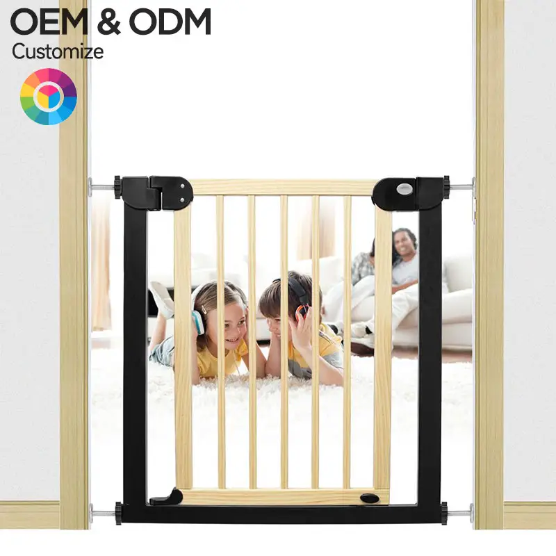 Chocchick dapat disesuaikan memperpanjang kayu ekstra lebar pengaman bayi gerbang tangga otomatis tangga melindungi pintu untuk anak-anak