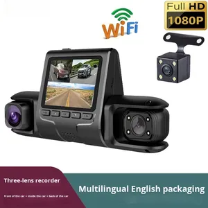 Chevrolet 3-Lens HD 1080P Video Dash kamera IPS ekran ön ve arka eşzamanlı kayıt çoklu dil desteği araba kara kutusu - Product Image 2