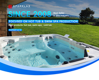 Bain à remous extérieur de luxe avec jets de massage