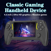 Consola de Juegos Portátil Project X Pro Actualizada, Pantalla IPS de 4.3 Pulgadas, 3200mAh, 64GB, 3000 Juegos Integrados, Resolución 800x480, Wi-Fi, Linux