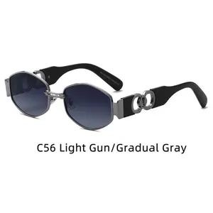 2024 chất lượng cao retro của nam giới kim cương cắt kim loại Kính mát unisex Luxury UV 400 Shades rõ ràng kính mặt trời bán buôn