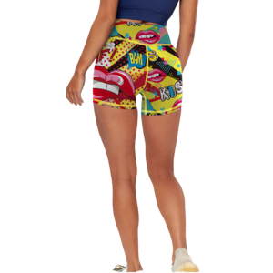 Shorts Cargo Casuales de Verano para Mujer, Cintura Media, Bolsillos Grandes, Cintura Elástica, Poliéster/Algodón, Lavados - Product Image 2