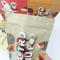 Sacs en Cellophane imprimés personnalisés, pochette en plastique recyclable, sacs en besace pour chocolat noix amandier, en aluminium comestible, Doypack