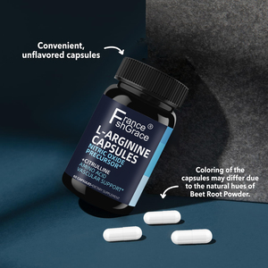 Supplément d'amélioration masculin de haute qualité L Arginine à partir de soutien vasculaire d'acide aminé précurseur d'oxyde nitrique 60 capsules - Product Image 6