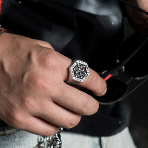 2020 Mới Totem Tree Of Life Nhẫn Nhẫn Ngón Tay Nam Mạnh Mẽ - Product Image 5