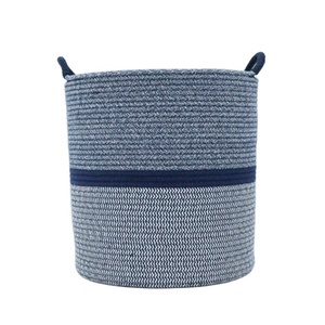 Panier de rangement en coton durable, benne domestique moderne avec poignée, pour le linge en vrac - Product Image 5