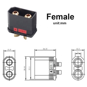 Conector de Batería Antichispas de Alta Resistencia QS8-S, Enchufe de Corriente de Alta Amperaje Dorado QS8 para Coche RC, Avión de Protección de Cultivos, Dron UAV - Product Image 3