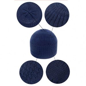 Vente en gros de chapeaux de prière islamiques musulmans turcs Kufi faits à la main en crochet élastique blanc pour hommes - Product Image 4
