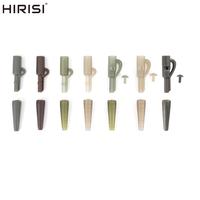 Hirisi Karpfenangel-Sicherheitsbleiclips und Schwanzgummis für Karpfenangel-Rigs M12 Karpfenangel-Zubehör 12 Sets pro Packung