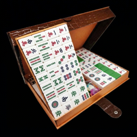 Jeu de Mahjong Américain de Haute Qualité en Acrylique, 166 Pièces, Style Western, pour Usage Quotidien en Famille, Mélange Manuel