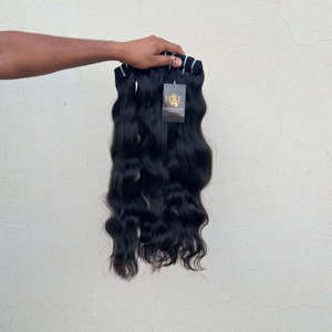 Vente en gros de cheveux bruts non transformés à trame machine cuticule alignée cheveux humains du temple indien paquet de cheveux bruts non transformés - Product Image 2