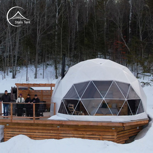 Dôme de glamping de luxe imperméable de 6 mètres de diamètre avec poêle pour petits événements, avec couverture en tissu PVC - Product Image 6