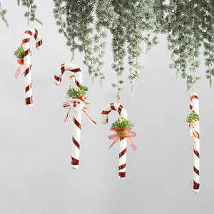 <b>Christmas</b> Red and White <b>Candy</b> <b>Cane</b> Ornaments, <b>Christmas</b> Tree Ornaments, Home Party Scene Layout. - Product Image 2