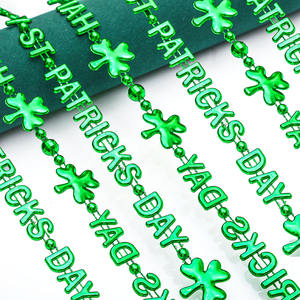 Set Kalung Manik-manik Hijau Cerah, Aksesoris Perhiasan Berlapis-lapis yang Dapat Disesuaikan untuk Hari St. Patrick dan Pakaian Pesta Festival - Product Image 3