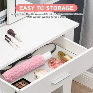 Accessori per la Casa Direttamente dalla Fabbrica, Tappetino Resistente al Calore di Grandi Dimensioni, Portatile per Viaggi, Contenitore in Silicone per Cosmetici e Arricciacapelli - Product Image 3