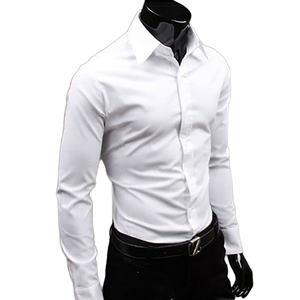 Camisas de Manga Larga para Hombre RNSHANGER, Tallas M-5XL, 17 Colores, Camisa Casual Sólida para Fiesta con Cuello Camisero, Diseño Formal de Negocios para Primavera - Product Image 4