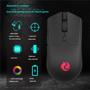 Custom logo Rgb Backlight <b>Mouse</b> Inalambrico Ergonomic Rechargeable Souris bluetooth Wireless Gaming <b>Mouse</b> - Product Image 2