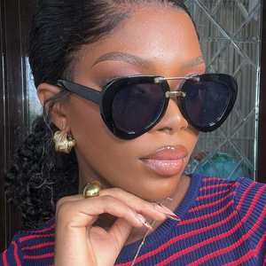 Toad Distinctive KROKODIL UV400 Full Frame Unisex Fashion Sunglasses European American Retro <b>Sunscreen</b> Street Photoshoot Trendy - Product Image 4