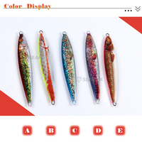Seafox 20g 30g 40g 60g pêche en mer gabarit lent métal jigging lure3D impression Laser pêche gabarit leurres Super dur poisson leurres de pêche