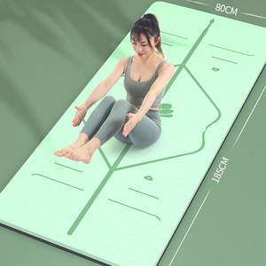 Tapis de <span class=keywords><strong>yoga</strong></span> TPE professionnel de haute qualité, imprimé sur mesure, absorbant, antidérapant, épaissi, imperméable, pour le sport, la danse et le fitness, avec <span class=keywords><strong>alignement</strong></span> - Product Image 2